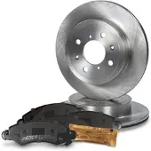 BESTPRICE Satz Bremsscheiben+Bremsbeläge Vorderachse [Hersteller-Nr. 10601072] für Subaru, Opel, Suzuki