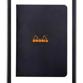 Rhodia 10x Notizheft A5 48 Blatt liniert 80g - Schwarz 119189C