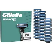 Gillette Rasierklingen Rasurpflege Mach3 Ersatzklingen 28 Stück Herrenpflege