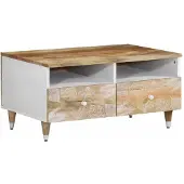 vidaXL Couchtisch 80x54x40 cm Massivholz Mango