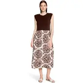 Cartoon Druckkleid "Damen mit Eingrifftaschen" Nahttasche