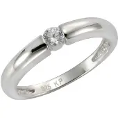 Zeeme Silber Ring Silber 925 rhodiniert mit Zirkonia weiß