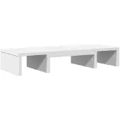 vidaXL Monitorständer Verstellbar Weiß 60x24x10,5 cm Holzwerkstoff