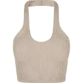 Urban Classics Muskelshirt "Damen Ladies Rib Knit Crossed Neckholder Top" 1