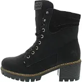 Rieker Damen Stiefeletten/ Winterboots Schwarz Kunstleder Größe: 42