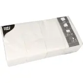 Papstar 2000 Servietten, 2-lagig 1/8-Falz 33 cm x 33 cm weiss