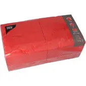 Papstar 1000 Servietten, 3-lagig 1/8-Falz 33 cm x 33 cm rot