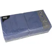 Papstar 500 Servietten, 1-lagig 1/4-Falz 33 cm x 33 cm Dunkelblau