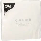 Papstar 100 Servietten, 1-lagig 1/4-Falz 33 cm x 33 cm weiss