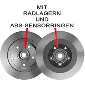 BESTPRICE 1x Bremsscheibe Hinterachse Voll [Hersteller-Nr. 31470890] für Renault