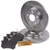 BESTPRICE Bremsscheiben+Bremsbeläge Hinterachse [Hersteller-Nr. 10602340] für Citroën, Lancia, Peugeot, Fiat
