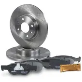 BESTPRICE Bremsscheiben + Bremsbeläge Vorderachse Voll [Hersteller-Nr. 10611144] für Lancia, Fiat