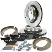 BESTPRICE Bremsscheiben + Bremsbeläge Hinterachse Belüftet [Hersteller-Nr. 10603990] für BMW