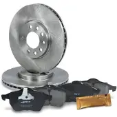 BESTPRICE Bremsscheiben+Beläge Vorne BELÜFTET [Hersteller-Nr. 10600086] für Vauxhall, Chevrolet, Saab, Opel