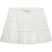 Superdry für Damen. W7210424A Stufenrock weiß (XXS), Lässig, Baumwolle