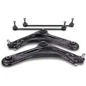 BESTPRICE 2x Querlenker + 2x Koppelstangen vorne [Hersteller-Nr. 40483392] für Citroën, Peugeot