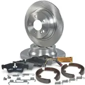 BESTPRICE Bremscheiben + Beläge + Bremsbacken + Zubehör Hinten [Hersteller-Nr. 40830991] für Mercedes-Benz