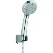 Kuchinox Duschset Cento Chrom mit 3 Strahlarten, Handbrause 225x90 mm, Anti-Kalk-System