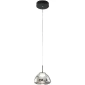 FABAS LUCE Lucille Pendelleuchte aus Metall und getöntem Borosilikatglas, 8-W-LED, dimmbar, Farbtemperatur 2700 K/3000 K/4000 K, Ø 16 cm - Lucille
