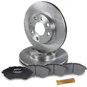 BESTPRICE Satz Bremsscheiben+Bremsbeläge Vorderachse [Hersteller-Nr. 10601013] für Chevrolet, Daewoo
