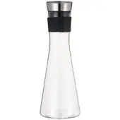 WAS Germany Karaffe, 1,0 ltr., Ø 7 cm, Borosilikatglas, Edelstahl, Silikon