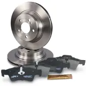 BESTPRICE Satz Bremsscheiben+Bremsbeläge Hinterachse belüfte [Hersteller-Nr. 10600960] für Mercedes-Benz