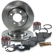 BESTPRICE Bremscheiben + Beläge + Radlager VA Belüftet [Hersteller-Nr. 10603941] für Seat, VW