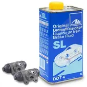 BESTPRICE 2x Radbremszylinder + ATE Bremsflüssigkeit hinten [Hersteller-Nr. 34007472] für Peugeot, Citroën