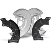BESTPRICE 4x Deckblech für Bremsscheibe komplett [Hersteller-Nr. 31294154] für Seat, VW, Skoda, Audi