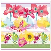 Papstar 10 X 20 Servietten, 3-lagig 1/4-Falz 33 cm x 33 cm "Fleuri"