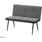 HTI 2-Sitzer Bank Anthrazit/Grau Joschka
