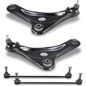 BESTPRICE 2x Querlenker + 2x Koppelstange vorne [Hersteller-Nr. 40788434] für Peugeot, Ds, Citroën