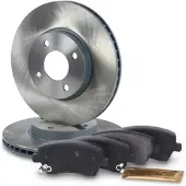 BESTPRICE Bremsscheiben + Bremsbeläge Vorderachse [Hersteller-Nr. 40398227] für Nissan