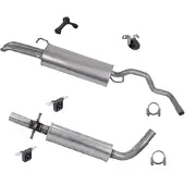 BESTPRICE Schalldämpfer Set [Hersteller-Nr. 34007050] für Seat, Skoda, VW
