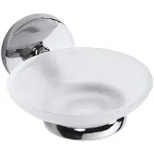 Bemeta Seifenschale Alfa, sandgestrahltes Glas/Chrom
