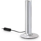 Ideal Lux Tischlampe Dorica, dimmbar, alu / grau / zink, für Wohn- / Esszimmer, Aluminium, Modern, Tischlampe