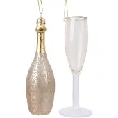 Kaemingk Set CHAMPAGNE Weihnachtsbaum-Figuren 6x12 cm HOMLA