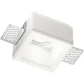 Ideal Lux Samba Square D55 229997 GU10 1x35W IP20 quadratisch weiß, Einbaustrahler für Gipsputz
