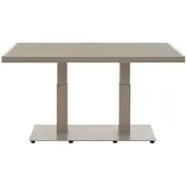 Brafab Loungetisch Scale 85 x 49/73 x 140 cm Aluminium Stahl Keramik Beige