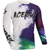 Acerbis Off Road Trikot Polyester J-Windy Belüftet Weiß/Violett größe L