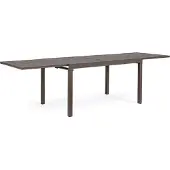 Natur24 Tisch Pelagius 135-270 x 90 x 75 cm Aluminium Braun