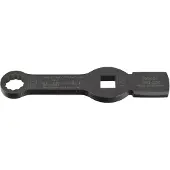 Hazet Schlag-Ringschlüssel, mit 2 Schlagflächen 2872SZ-27, 3/4 (20 mm) Vierkant hohl, Außen Doppelsechskant Profil, SW 27 mm