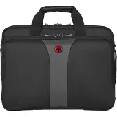 Wenger Laptop Tasche Legacy 16, Laptops bis 16", Laptopfach, Trolleybefestigung, B 400 x H 310 x L 180 mm, 15 l, Polyester/Nylon, schwarz/grau