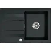 SYSTEMCERAM KeraDomo Spüle GENEA 75 in NIGRA mit Excenterbedienung / Einbauspüle