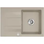 SYSTEMCERAM KeraDomo Spüle GENEA 75 in FANGO mit Excenterbedienung / Einbauspüle