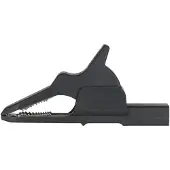 Ks Tools 4,0 mm Eingangsbuchse auf Krokodilklemme schmal, schwarz schwarz - 150.1679 - schwarz
