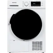 Heinner HHPD-M10G5PBKD++, Freistehend, Frontlader, Wärmepumpe, Weiß, Drehregler, Tasten, Rechts
