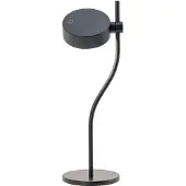 Zafferano SUPER O Wiederaufladbare und dimmbare schwarze LED-Tischleuchte