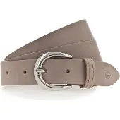 Tamaris Ledergürtel "Clara Silver" mit glänzender silberfarbener Schließe, unifarben, 3 cm breit