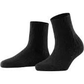 Falke Bedsock Rib Damen Haussocken black (3009) 39-42